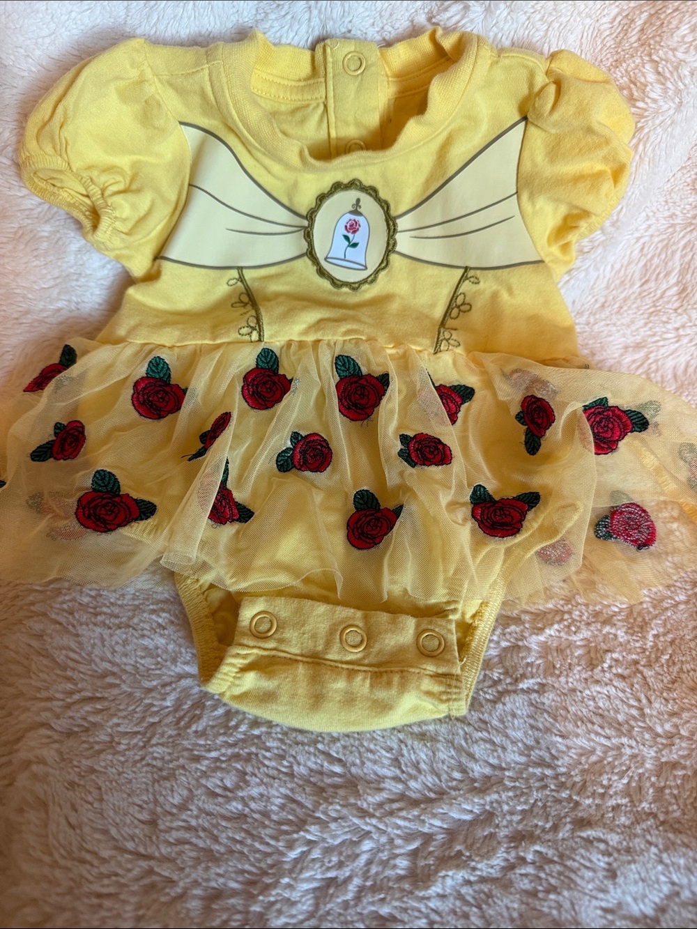 Disney Yellow Rose Tutu Bodysuit